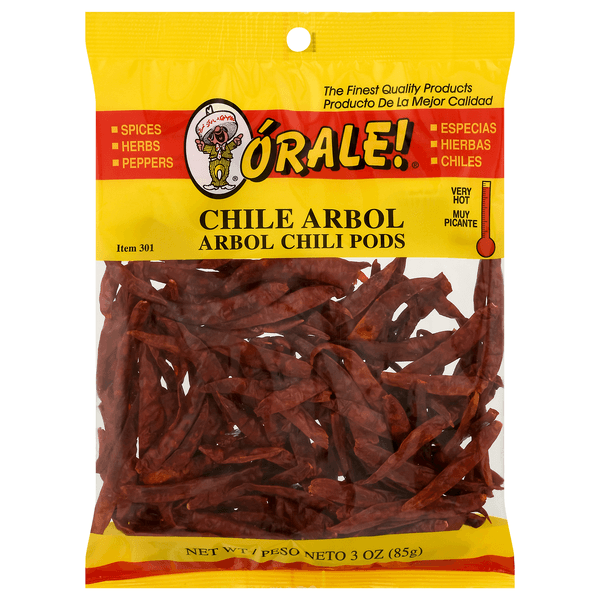 Orale Arbol Chili Pods, Very Hot
