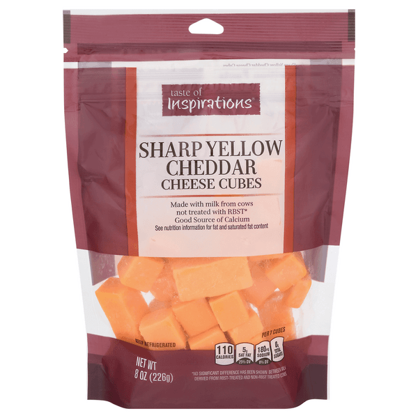 Taste Of Inspirations Sharp Yellow Cheddar Cheese Cubes