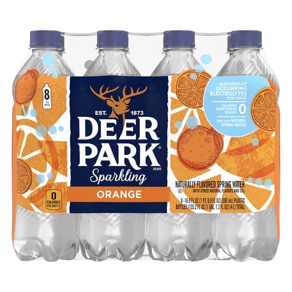 Deer Park Sparkling Natural Spring Water Orange