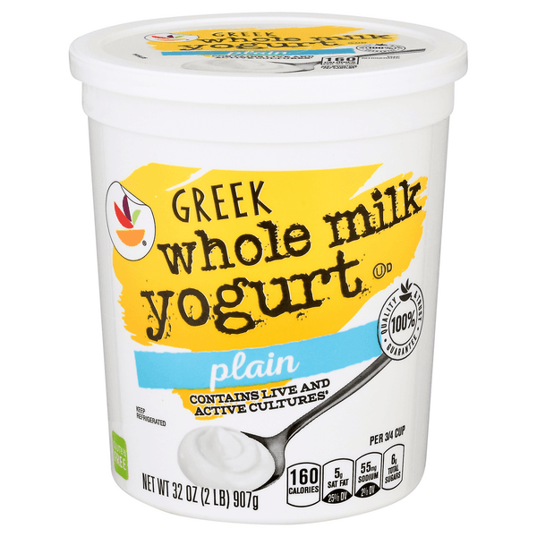 Stop & Shop Whole Milk Plain Greek Yogurt