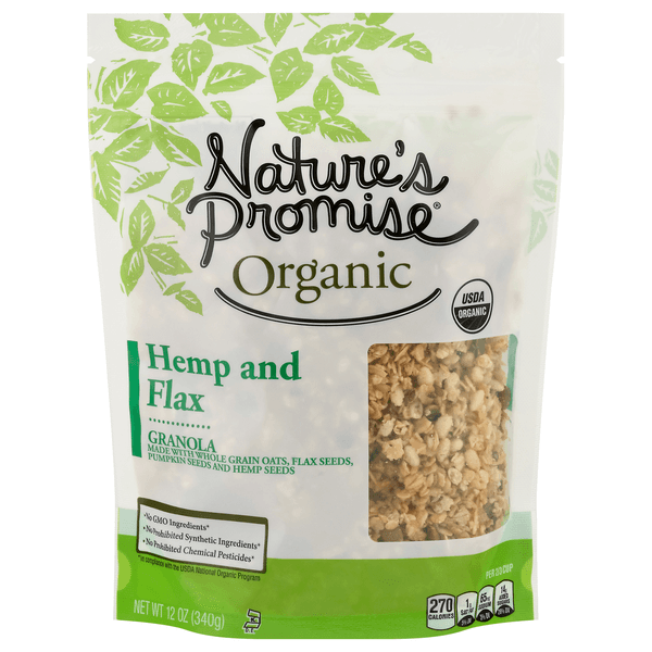 Nature'S Promise Organic Hemp And Flax Granola