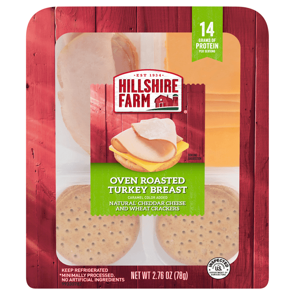 Hillshire Farm Oven Roasted Turkey Breast With Cheddar Cheese And Wheat Crackers