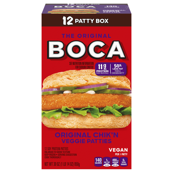 Boca The Original Chik'N Veggie Patties Vegan