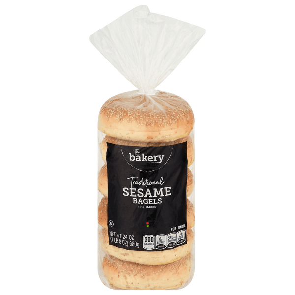 Stop & Shop The Bakery Traditional Sesame Pre-Sliced Bagels
