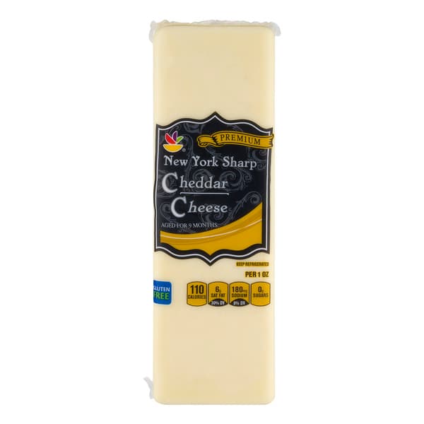 Stop & Shop Premium Aged New York Sharp White Cheddar Cheese Block