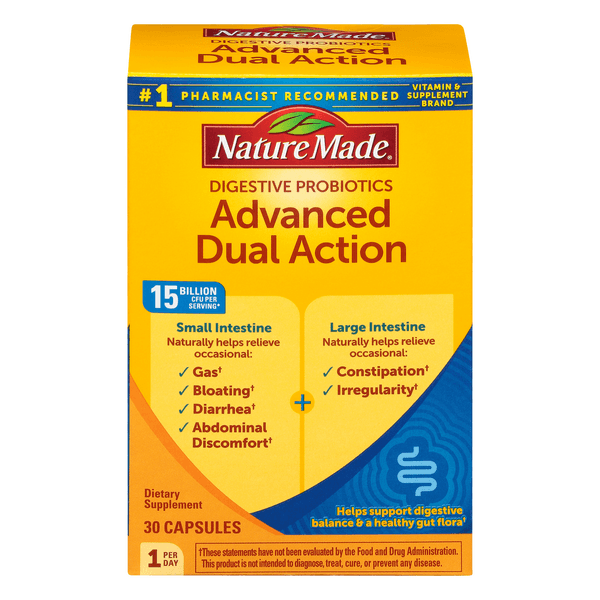 Nature Made Solutions Digestive Probiotics Advanced Dual Action Capsules