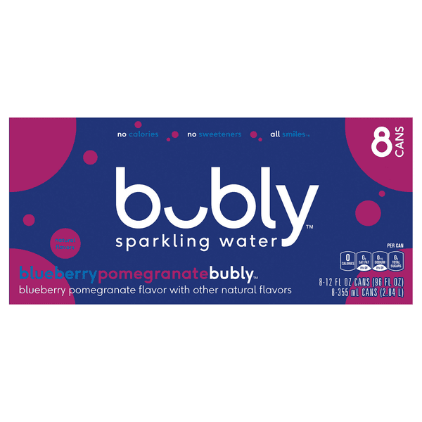 Bubly Sparkling Water Blueberry Pomegrante