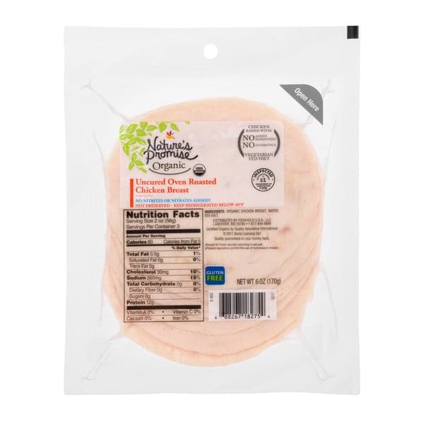 Nature'S Promise Organic Oven Roasted Chicken Breast Sliced
