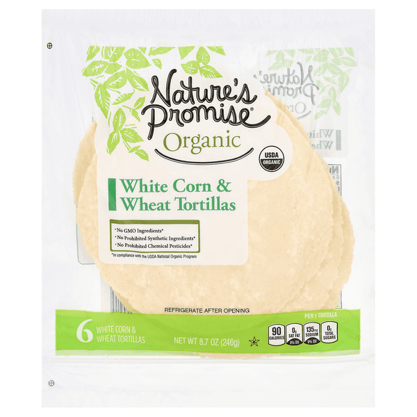 Nature'S Promise Organic White Corn & Wheat Tortillas