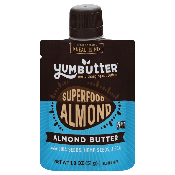 Yumbutter Superfood Almond Butter With Chia Hemp Seeds & Goji Gluten Free