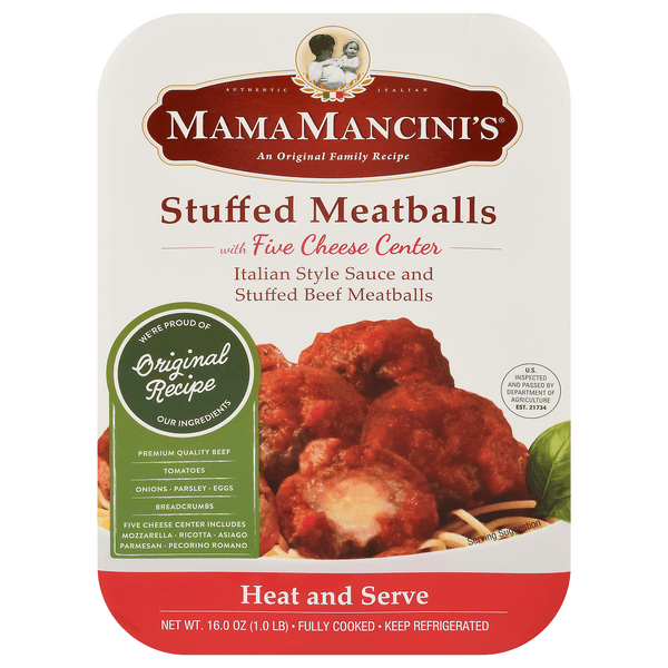 Mama Mancini'S Stuffed Beef Meatballs With Five Cheese Center Fresh