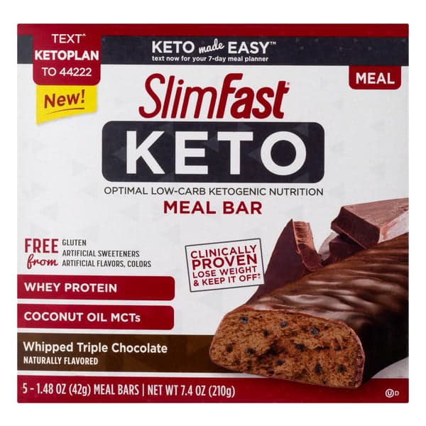 Slimfast Keto Meal Bar Whipped Triple Chocolate