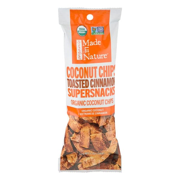 Made In Nature Organic Supersnacks Coconut Chips Toasted Cinnamon