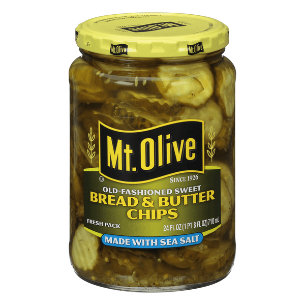 Mt. Olive Bread & Butter Pickle Chips Made With Sea Salt