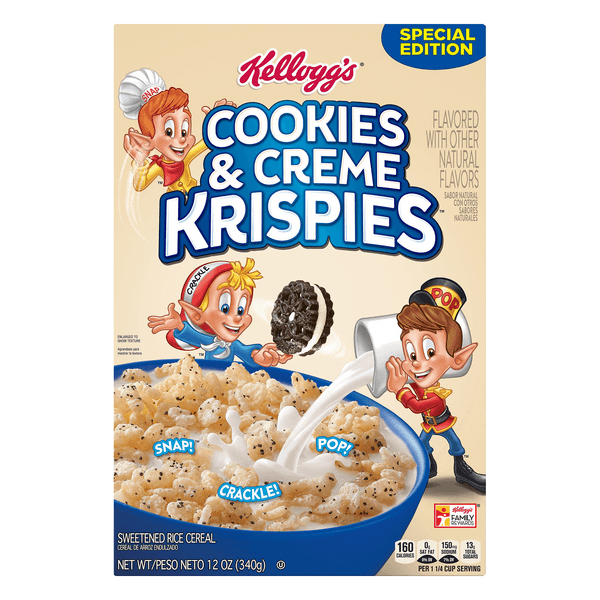 Kellogg'S Rice Krispies Cereal Cookies & Cream Special Edition