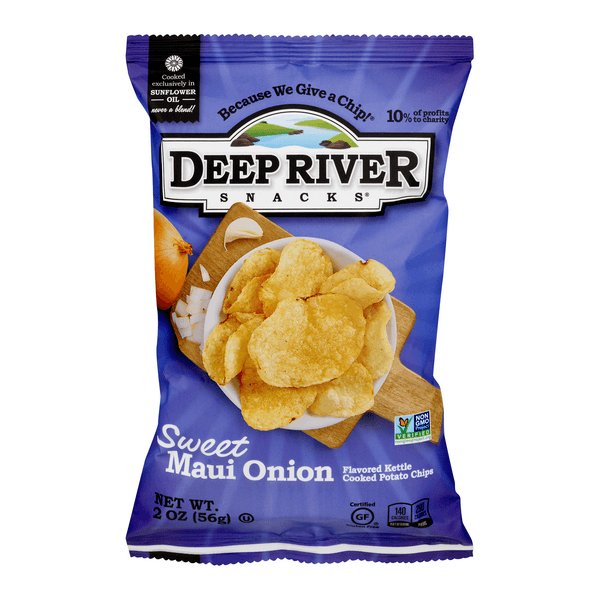 Deep River Snacks Kettle Cooked Potato Chips Sweet Maui Onion