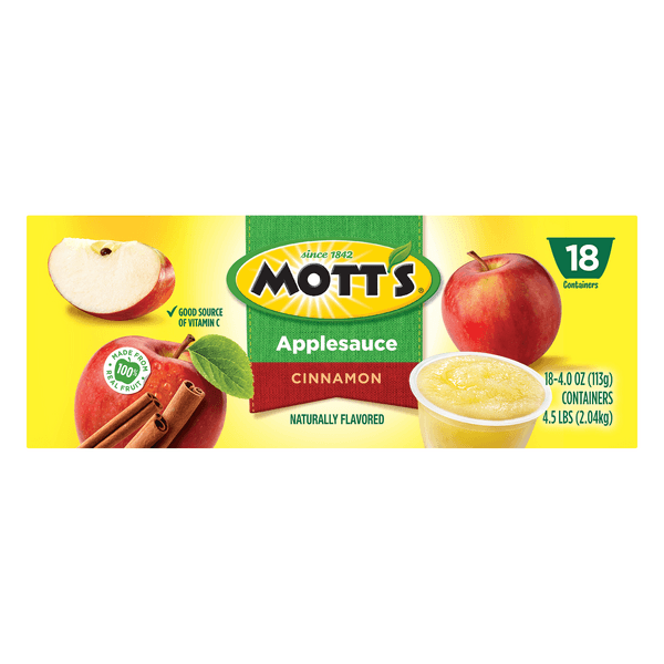 Mott'S Applesauce Cups Cinnamon