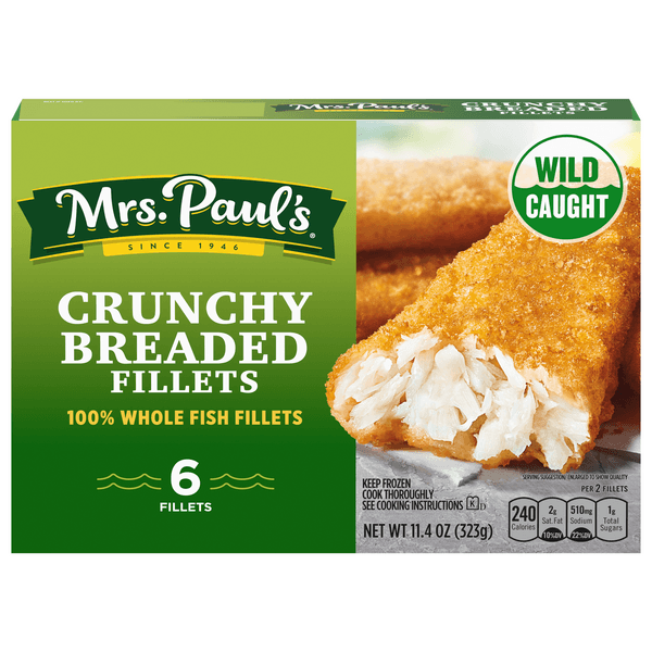 Mrs. Paul'S Wild Caught Crunchy Breaded Fish Fillets