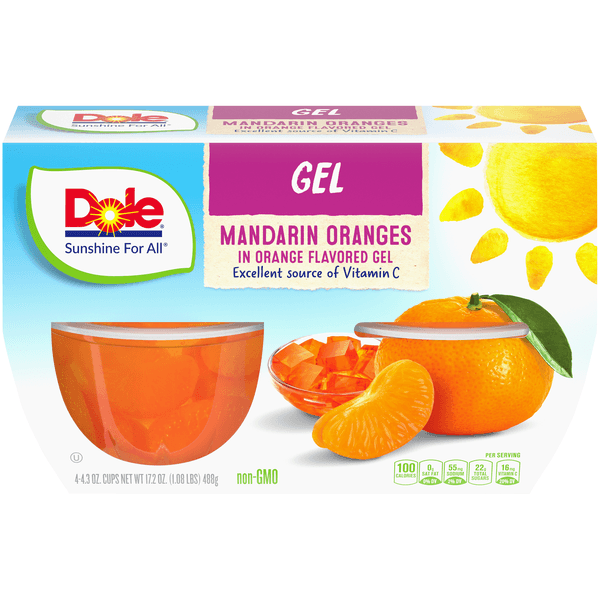 Dole Mandarins In Orange Gel Cups