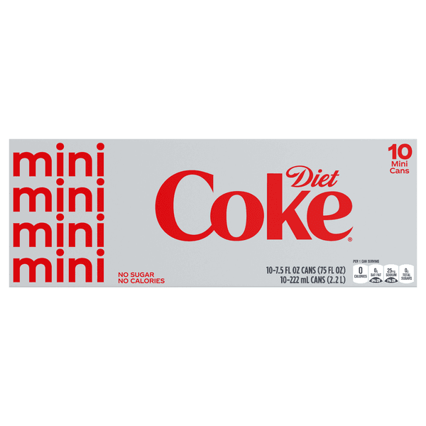 Diet Coke Soda Pop Mini Cans
