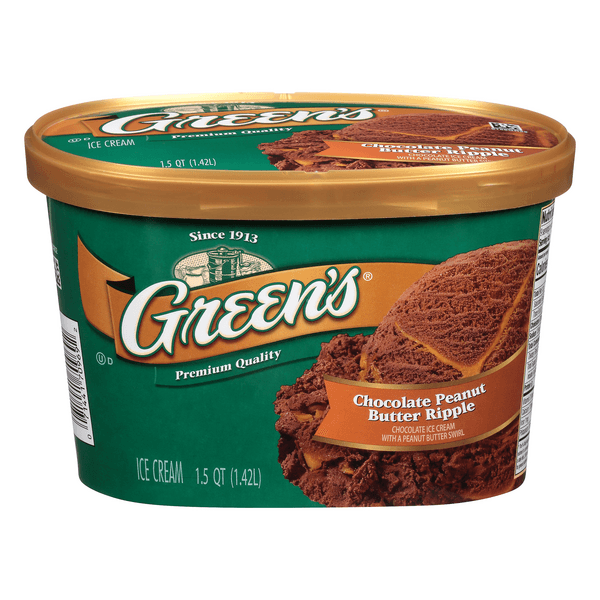 Green'S Premium Quality Ice Cream Chcolate Peanut Butter Ripple