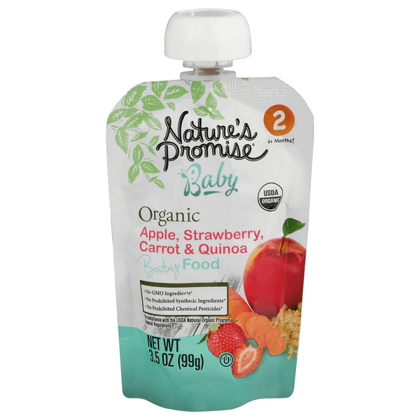 Nature'S Promise Baby Organic Stage 2 Apple Strawberry Carrot & Quinoa