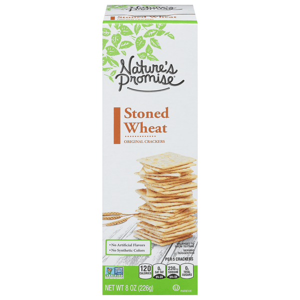 Nature'S Promise Stoned Wheat Crackers Original