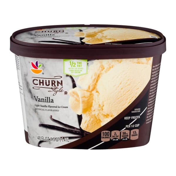 Our Brand Churn Style Ice Cream Vanilla Light