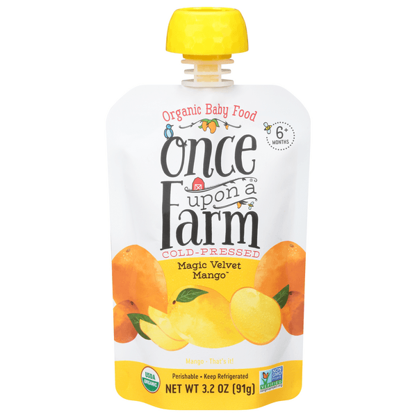 Once Upon A Farm Organic Cold Pressed Baby Food Magic Velvet Mango Baby