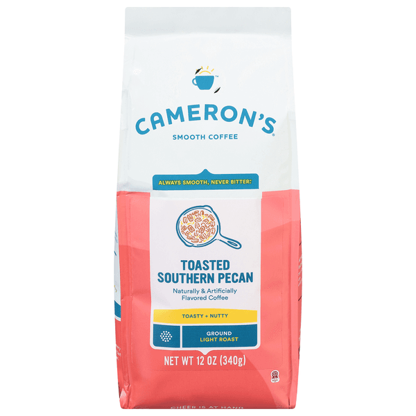 Camerons Coffee Handcrafted Ground Beans Toasted Southern Pecan
