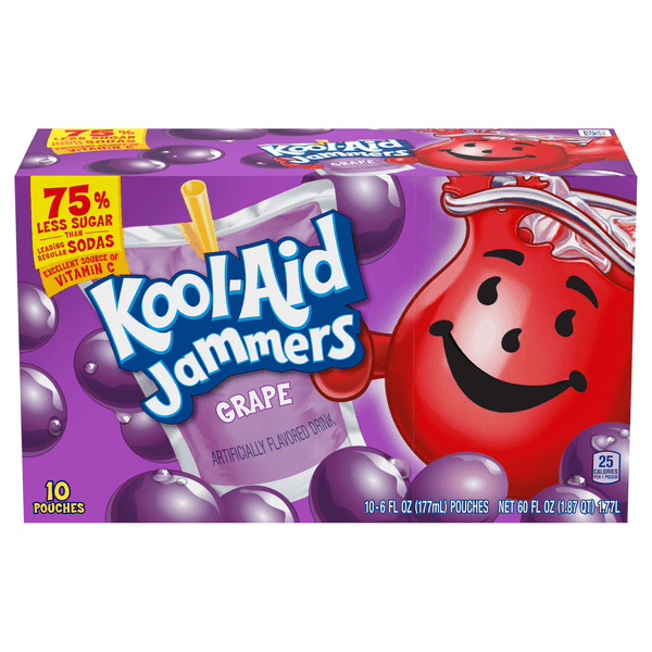 Kool-Aid Jammers Grape Artificially Flavored Drink Pouches