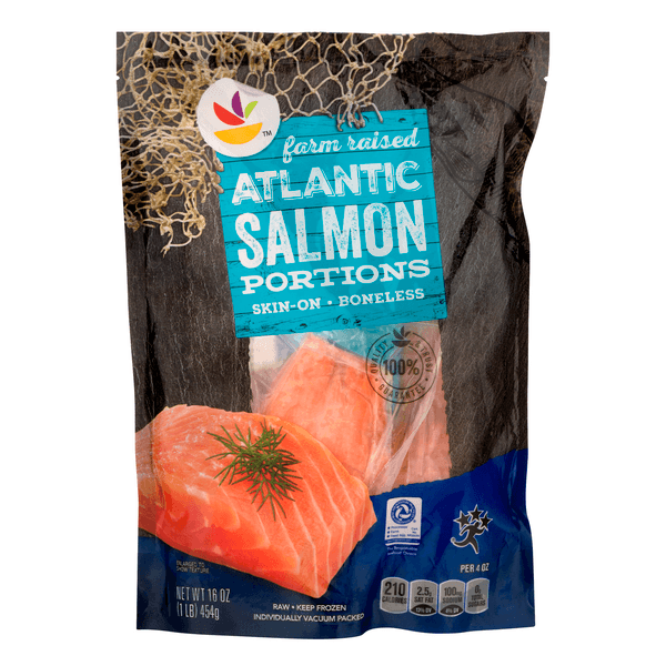 Stop & Shop Farm Raised Boneless Skin-On Atlantic Salmon Portions