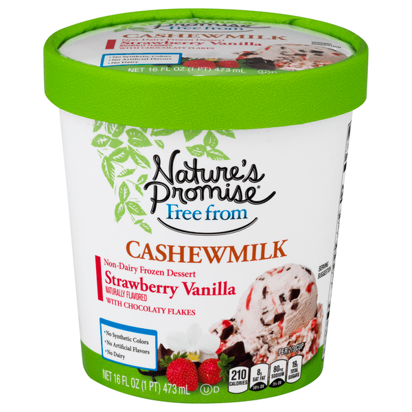 Nature'S Promise Free From Cashew Milk  Dessert Strawberry Vanilla