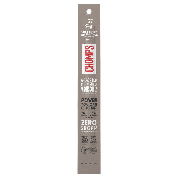 Chomps Venison Stick Salt & Pepper Mild
