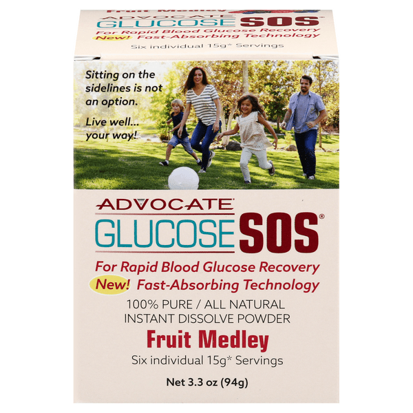 Advocate Glucose Sos Dissolve Powder Packets Fruit Medley