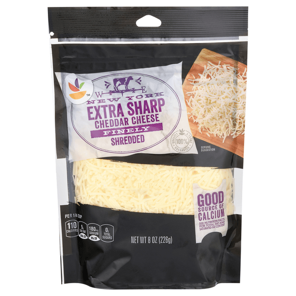 Stop & Shop New York Cheddar Cheese Extra Sharp Natural Finely Shredded