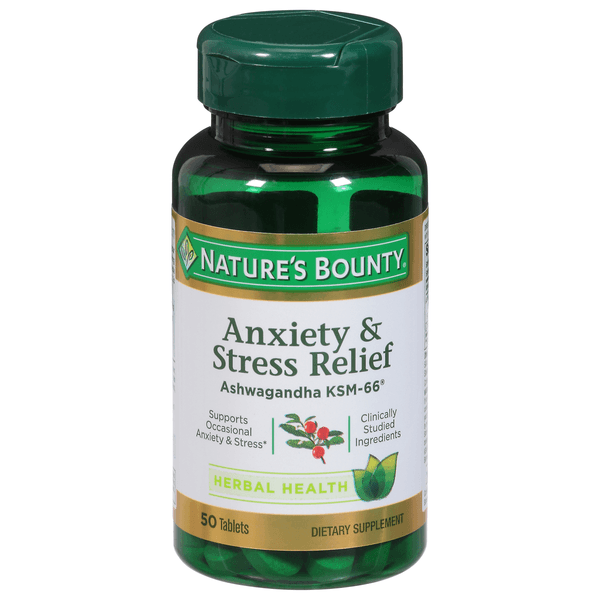 Nature'S Bounty Anxiety & Stress Relief Ashwagandha Supplement