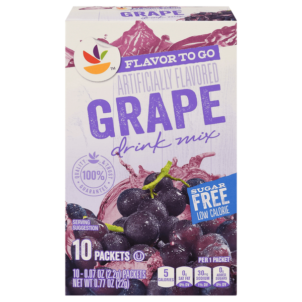 Stop & Shop Flavor To Go Drink Mix Grape Sugar Free