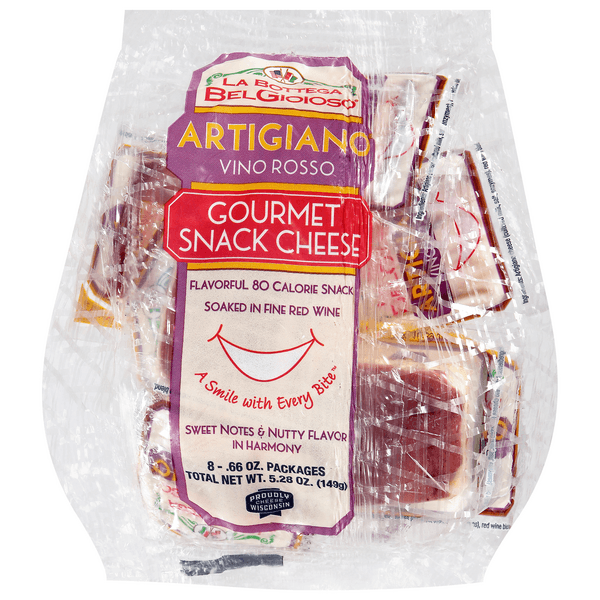 Belgioioso Artigiano Gourmet Snack Cheese Vino Rosso