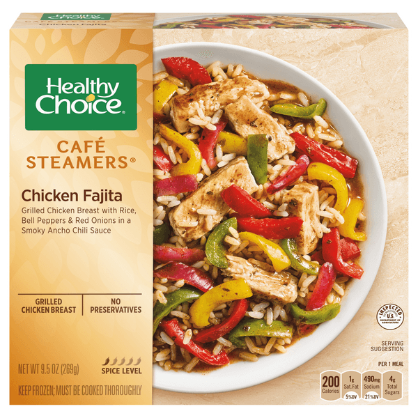 Healthy Choice Cafe Steamers Fajita Chicken  Meal