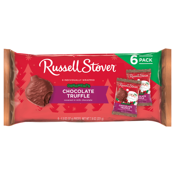 Russell Stover Christmas Chocolate Truffle Ornament Candy