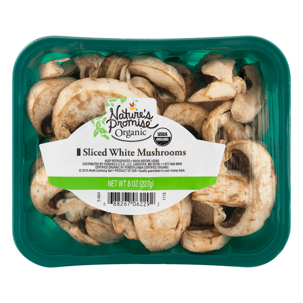 Nature'S Promise Organic White Mushrooms Sliced