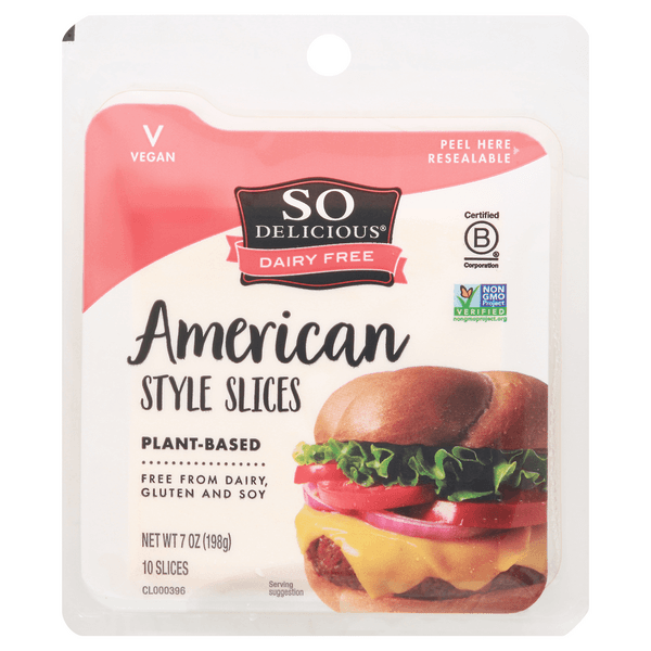 So Delicious Dairy Free American Style Cheese Slices Plant Based