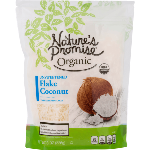 Nature'S Promise Organic Flake Coconut Unsweetened