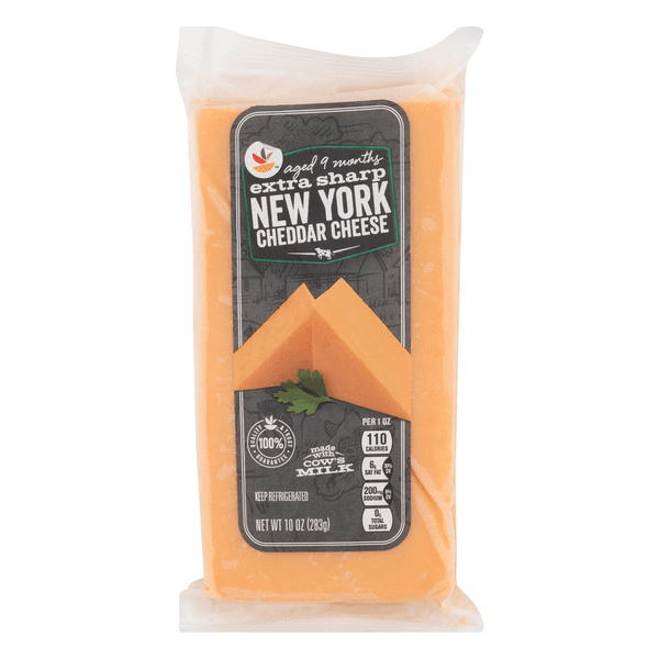 Stop & Shop New York Cheddar Cheese Extra Sharp Made With Cow'S Milk Chunk