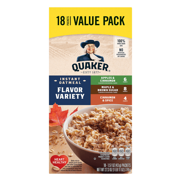 Quaker Oatmeal Instant Flavor Variety Value Pack