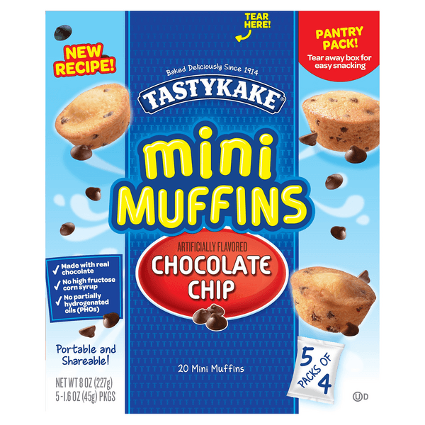 Tastykake Chocolate Chip Mini Muffins 5 Pouches