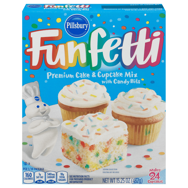 Pillsbury, Funfetti - Cake & Cupcake Mix, Premium, With Candy Bits