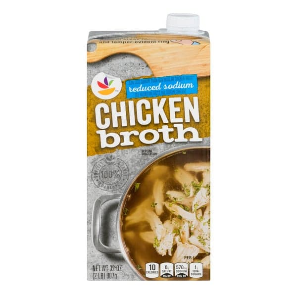 Stop & Shop Chicken Broth Reduced Sodium Fat Free