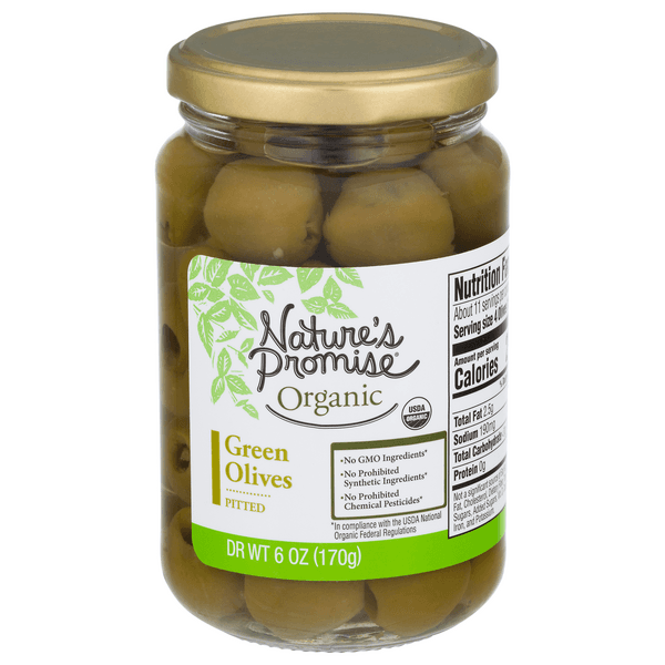 Nature'S Promise Organic Green Olives Pitted
